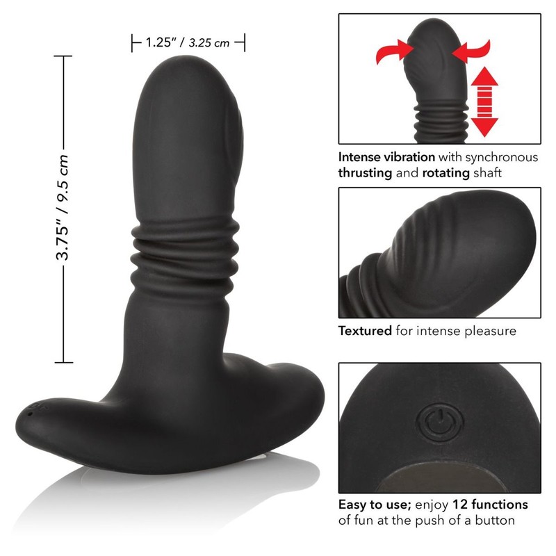 Thrusting Rotator Anal Probe Prostate Massager Stimulator Vibrator Butt Plug gallery