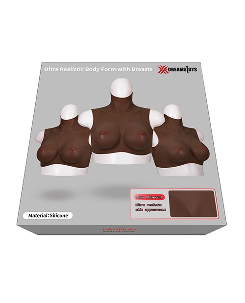 Breast Form Ultra Realistic Stretch Silicone XX-Dreamtoys Brown