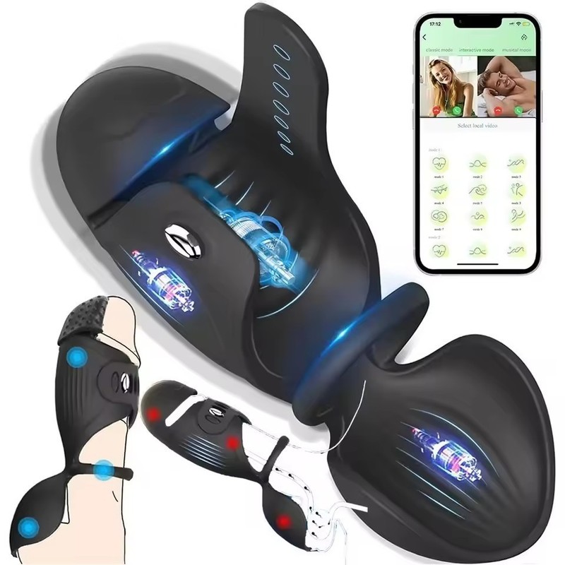 4-in-1 Adjustable Male Penis Vibrator Trainer Ghost Exerciser Stroker with Cock