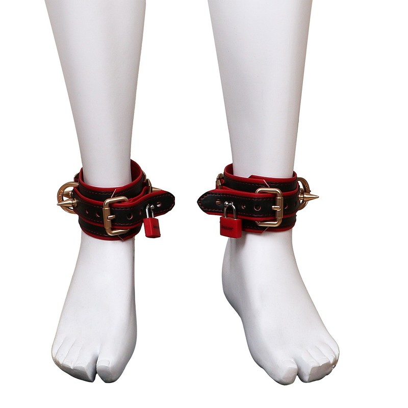 Bondage Foot Restraint Strap Anklecuffs Adjustable Leather Ankle Straps Belt gallery