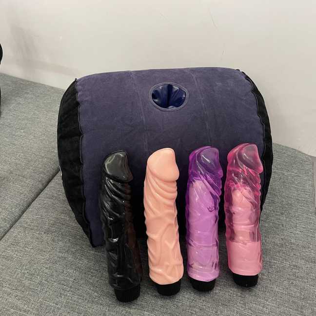 TOUGHAGE Inflatable Sex Pillow with Hole Vibrator Dildo Massager For Adult Toys gallery