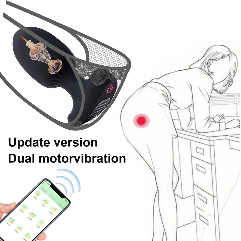9 Vibration Anal Butt Plug Stimulator G Spot Massager APP Control Vagina Sex Toy gallery