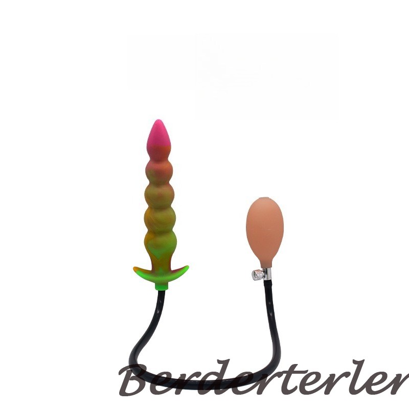 Inflatable Anal Plug with 5 Coloured Beads Posterior Bead Massage Anal Dilator gallery