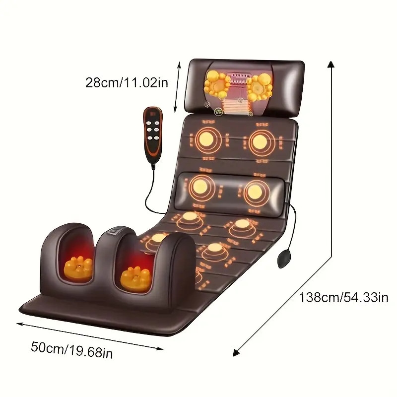 1 Set Of Large Brown Full Body Heating Massagers, 2 Styles Of PU Material, with gallery