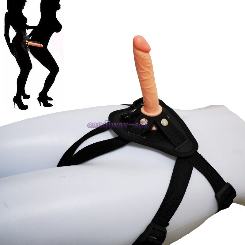 Lesbian-Strapon-Slim-Dildo-Strap on-Harness-Super-Soft-Small-Dildo-Sex-love-toy gallery