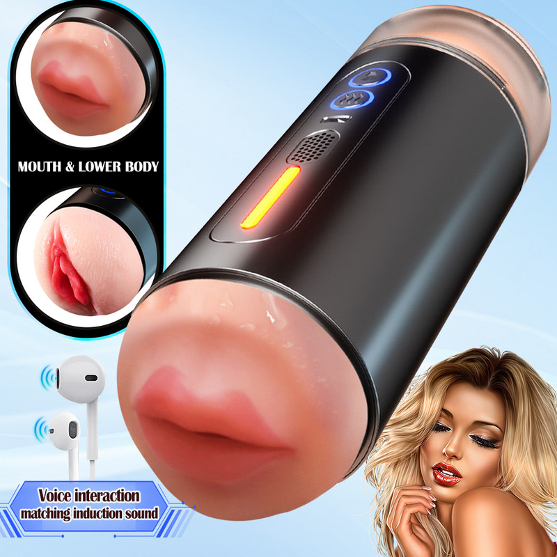 Vibrator Male Masturbator Realistic Mouth Pussy Blowjob Stroker Sex Toys for Me