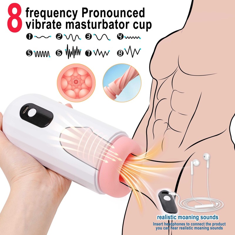 Blowjob Automatic Male Masturbaters Cup Stroker Voice Vibrator Sex Toy For men gallery