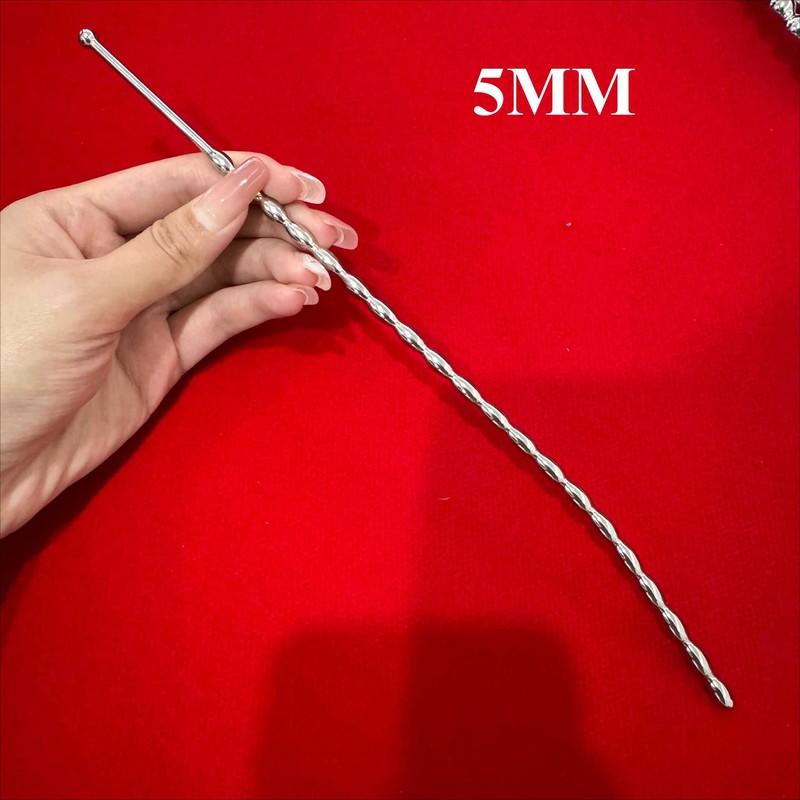 Male Stainless Steel Penis Dilator Stretcher Beads Rod Cock Stick Sounding Plug