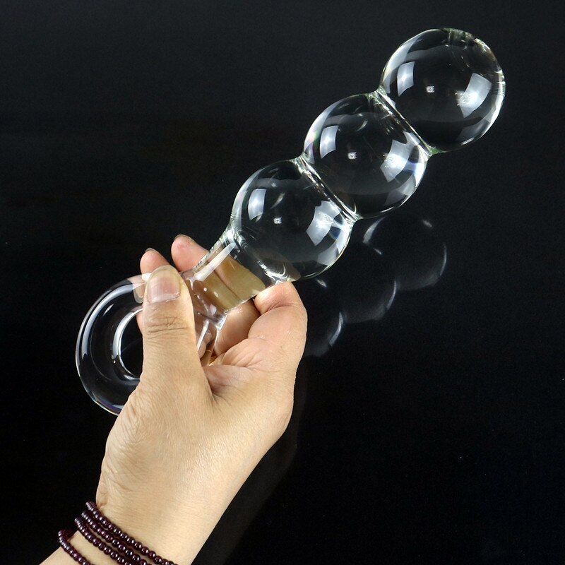 Huge Anal Plug Crystal Glass Butt Plug Dilator Beads Anus Masturbator Sex Toys