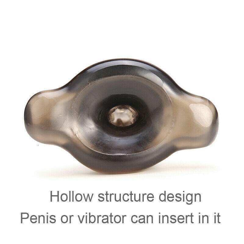 Stretchy Girth Enhancing Anal Penetration Penis Stroker Sleeve Hollow Butt Plug gallery