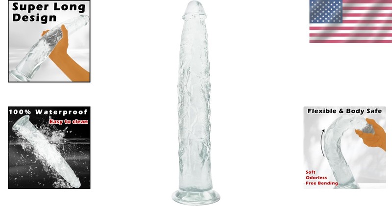 Thrusting 17-Inch Black BBC Dildo with Harness Compatibility for Pegging Fun gallery