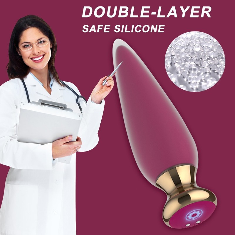 Anal Butt Plug Vibrating Dildo Vibrator Machine G-spot Masturbator Sex Toys gallery