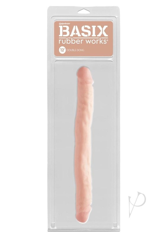 Basix Rubber Works Double Dong Waterproof 12in – Vanilla