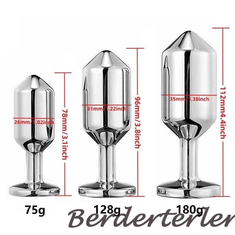 S/M/L Metal Anal Beads Butt Plug Set Anal Plug Silicone Base Wearable Sex Toy gallery