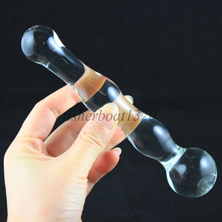 Glass Handheld Women Massage Wand Crystal Dildo Plug Stimulator Adult Sex Toy SM