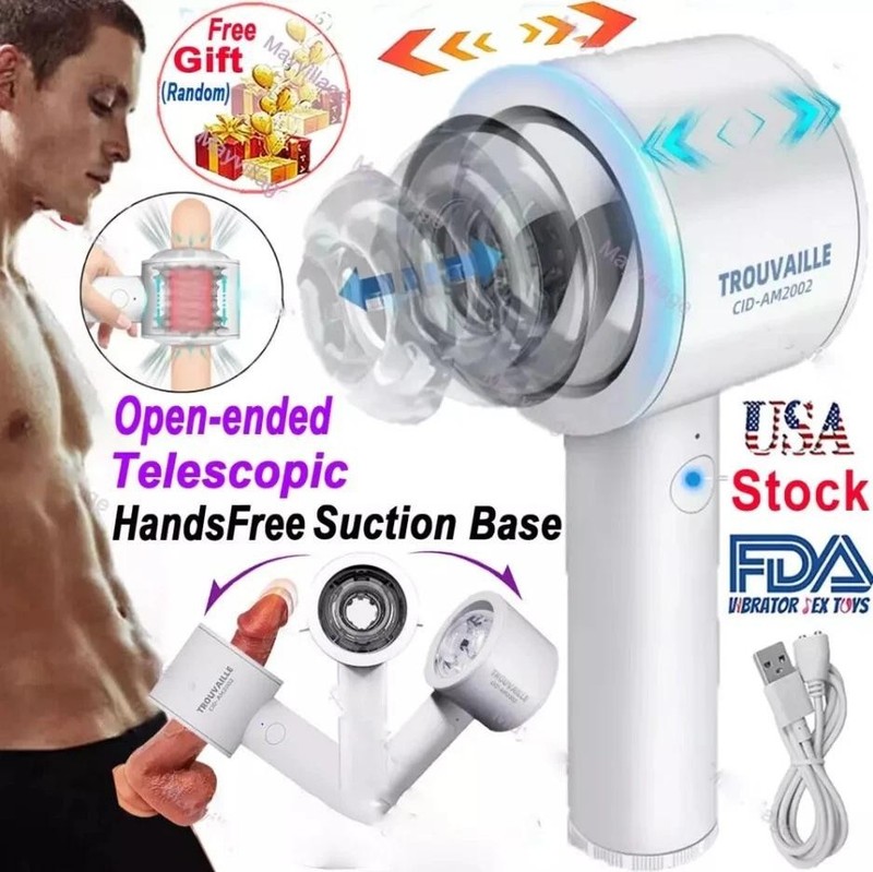 Male Masturbaters Automatic HandsFree Telescopic Sucking Cup Stroker Men Sex Toy
