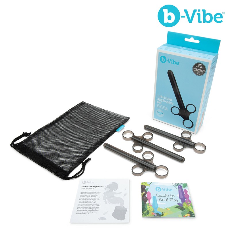B-Vibe Lubricant Applicator Set 3 Lube For Anal Training Play Anal Lubricant