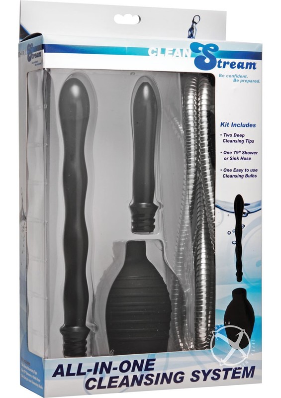CleanStream All-In-One Shower Cleansing System – Black