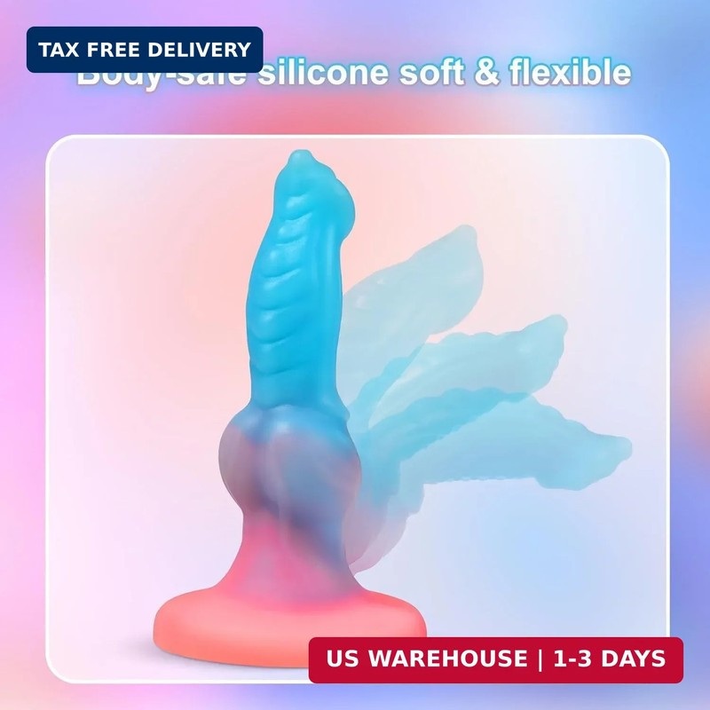 Luminous Dildo for Women, 7'' Small Fantasy Anal Dildo with Strong gallery