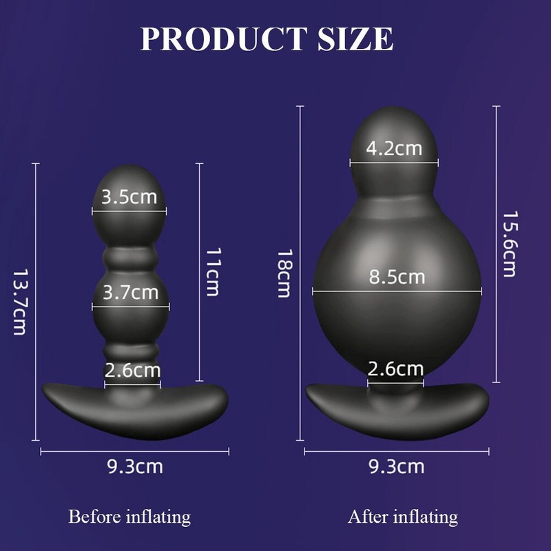Inflatable Anal Vibrator Butt Plug Male Prostate Massager Big Anal Plug Sex Toys gallery