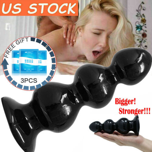 MONSTER LARGE BIG BEADS ANAL BUTT PLUG DILDO SUCTION-CUP SEX TOYS FOR WOMEN/MEN