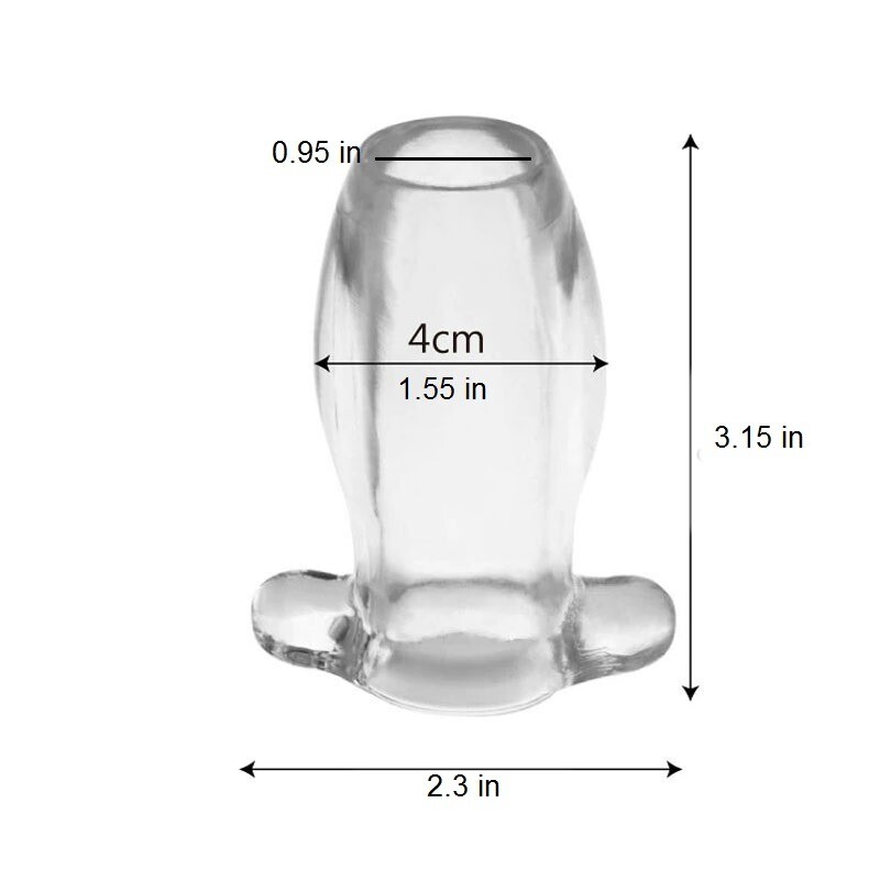PeepHole Clear Hollow Anal Butt Plug Dilator Expansion Tunnel gallery