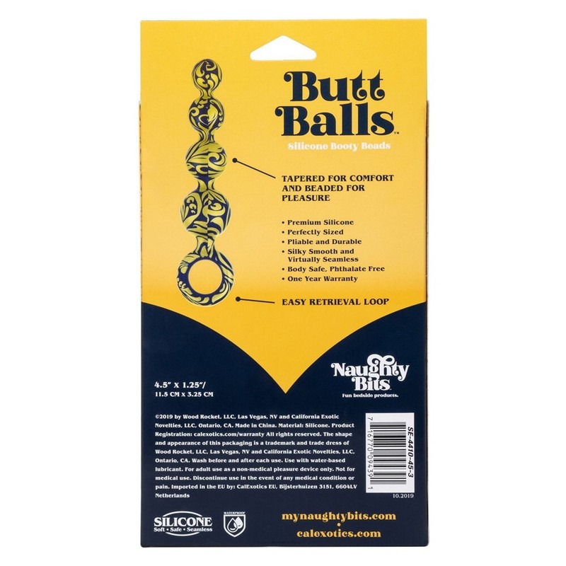 Cal Exotics Naughty Bits Butt Balls Silicone Booty Beads - Anal Beads gallery
