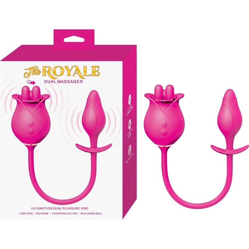Nasstoys The Royale Dual Massager Pink – Silicone Vaginal Clitoral Anal Vibrator