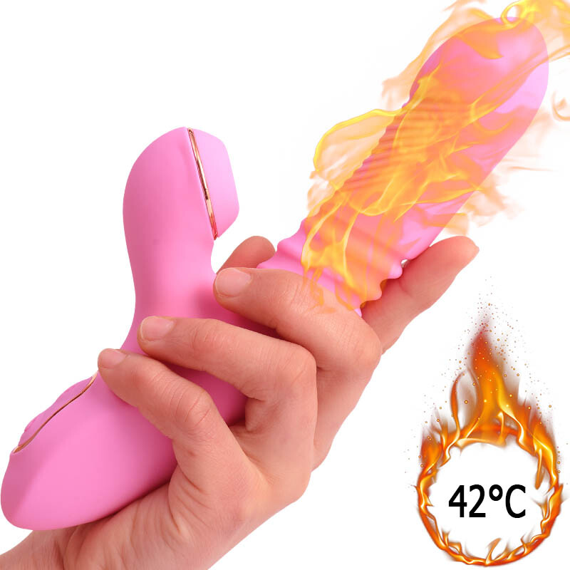 USB Sucking Vibrator Clitoris Stimulator Thrusting Dildo clit Sex Toys for Women
