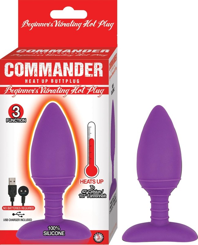 COMMANDER BEGINNER&rsquo;S VIBRATING HOT PLUG -PURPLE