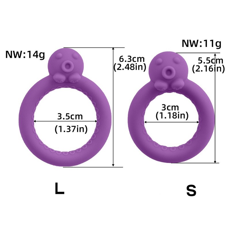 2PCS Cock Ring Silicone Super Stretchy Strong Stay Harder Penis Rings Sex Toys