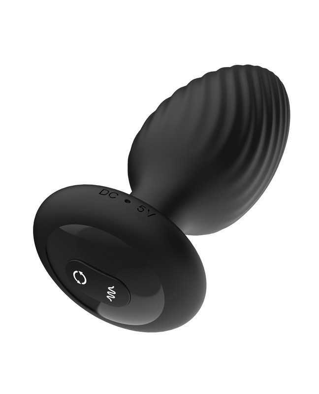 Nexus Tornado Rotating & Vibrating Medium Butt Plug w/Remote - Black gallery