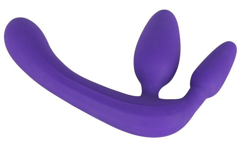 Strapless Strap-On Triple Teaser Purple Dildo Double Stimulation You2Toys