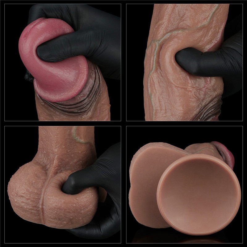 Lovetoy 11" Dual Layered Silicone Cock XXL gallery