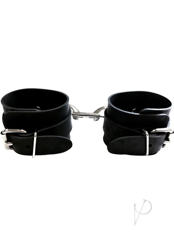 Rouge Rubber Adjustable Wrist Cuffs – Black
