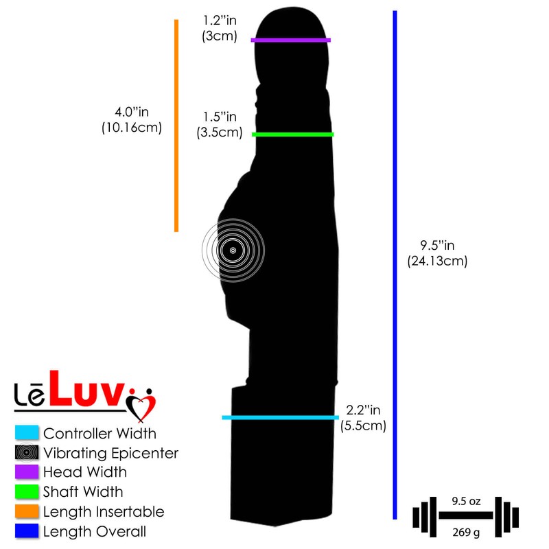 Rabbit Vibrator LeLuv Multispeed Quiet 9.5 Inch and Secret Lipstick gallery