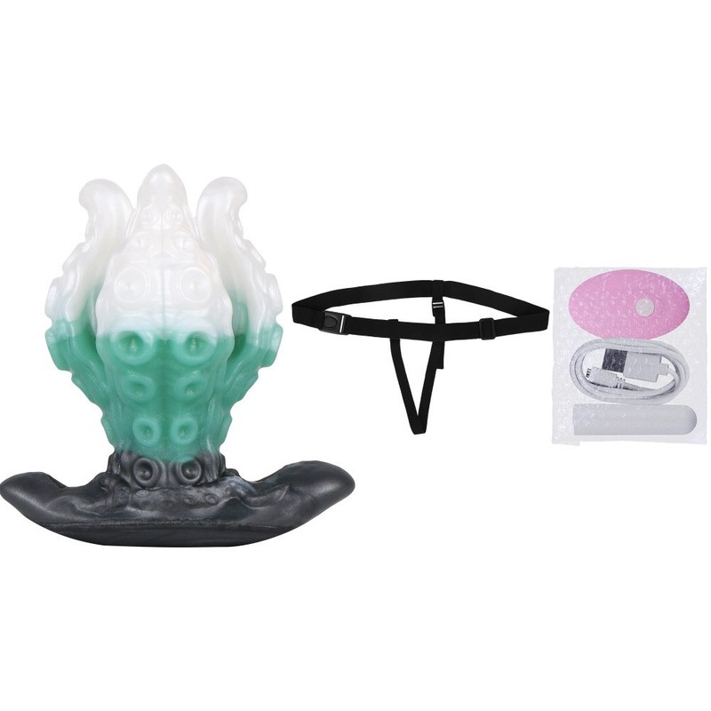 Wireless Vibrating Buttplug With Tentacle Monster Dildo Strap-on Anal Dilator gallery