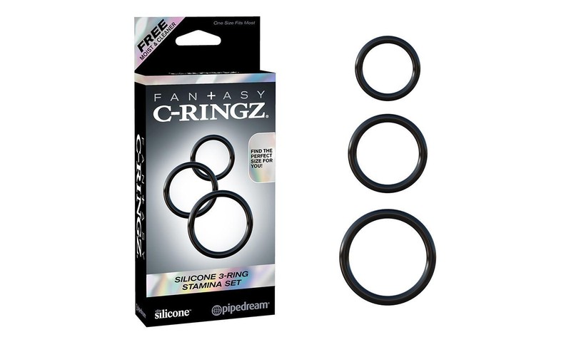 Fantasy C-Ringz Stamina Set, Adult Couple Kinky Foreplay Penis Ring Sex Toy, New