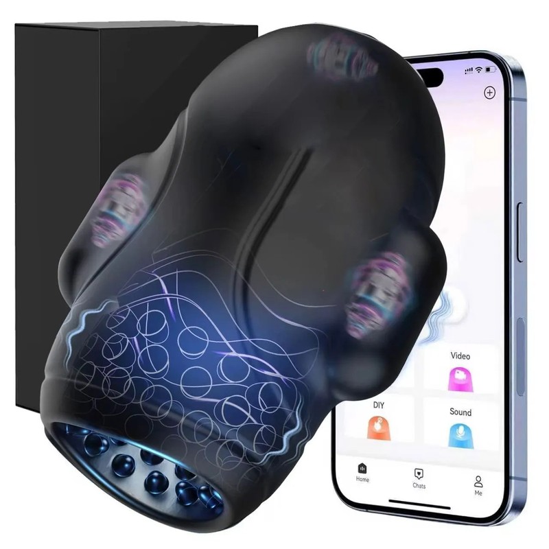 Male Masturbator Pennis Vibrator 10 Vibrating 3 Motors Stroker Training for Men