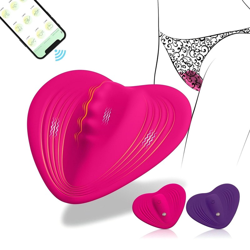 APP wireless remote control vibrating heart-shaped invisible wearable adults gallery