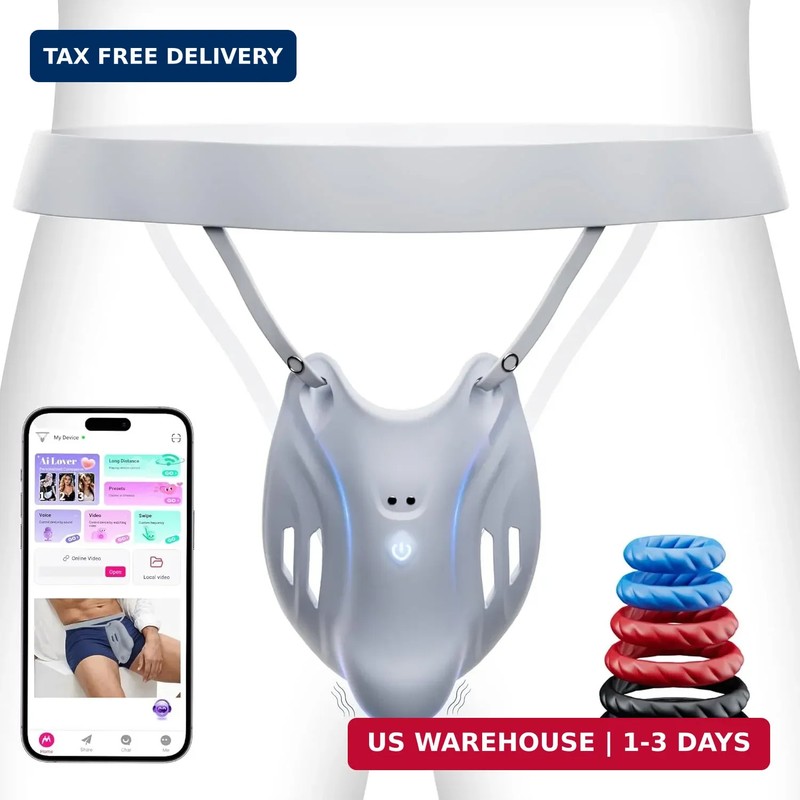 Male Masturbator Sex Toys for Men – Wearable Penis Training Vibrator with 9 Spee