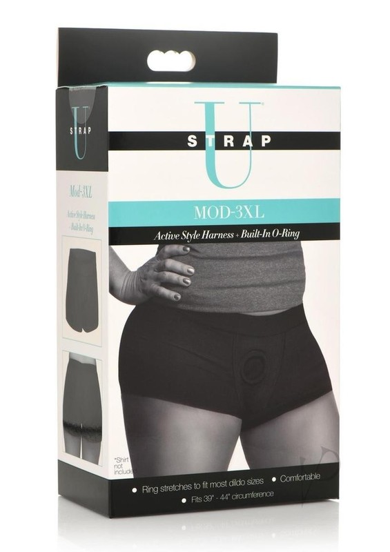 Strap U Mod Active Style Harness + Built In O Ring – XXXLarge – Black