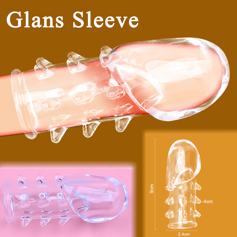 Penis Extender Enlarger Enhancer Sheath Sleeve Glans Erection Reusable-Condom gallery