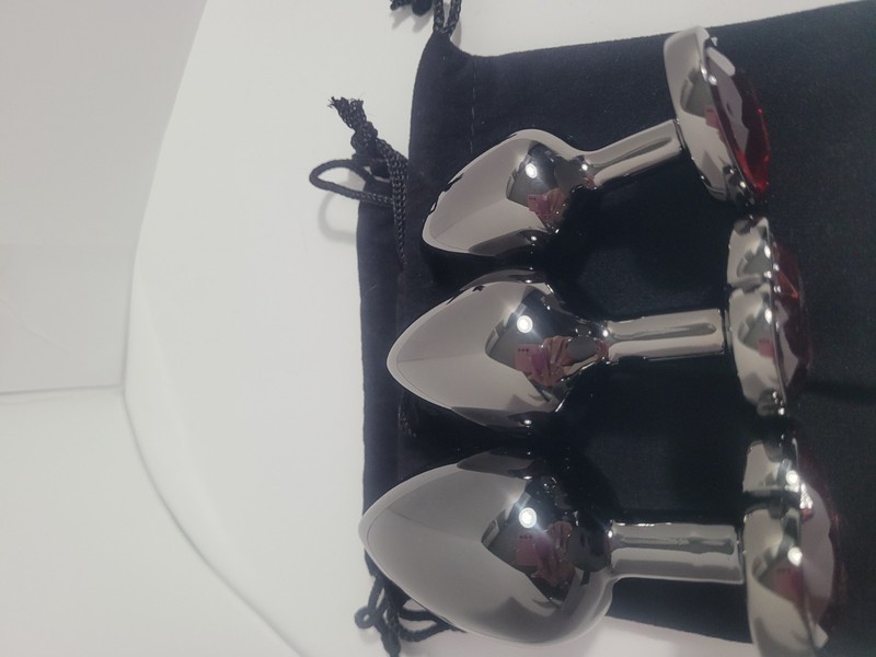 HEART Anal Butt Plug STAINLESS S/M/L Set Sex Toy for Women & Men Metal gallery