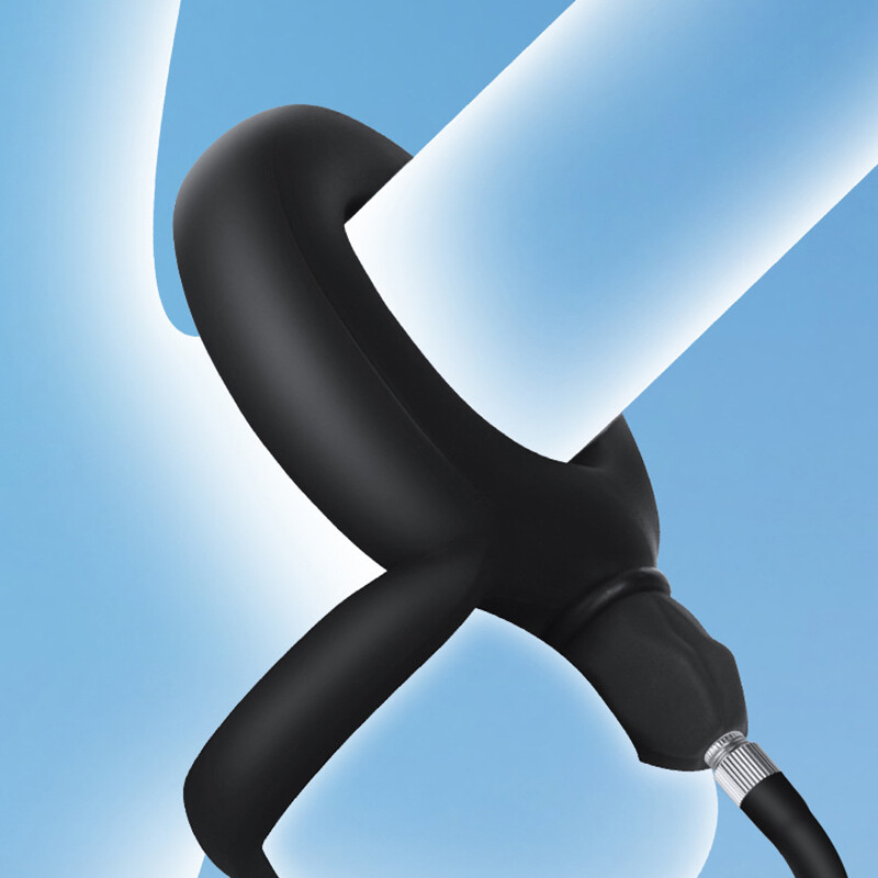 Male Inflatable Pump Penis Cock Ring Masturbator Ball Stretcher Enhancer Sex Toy gallery