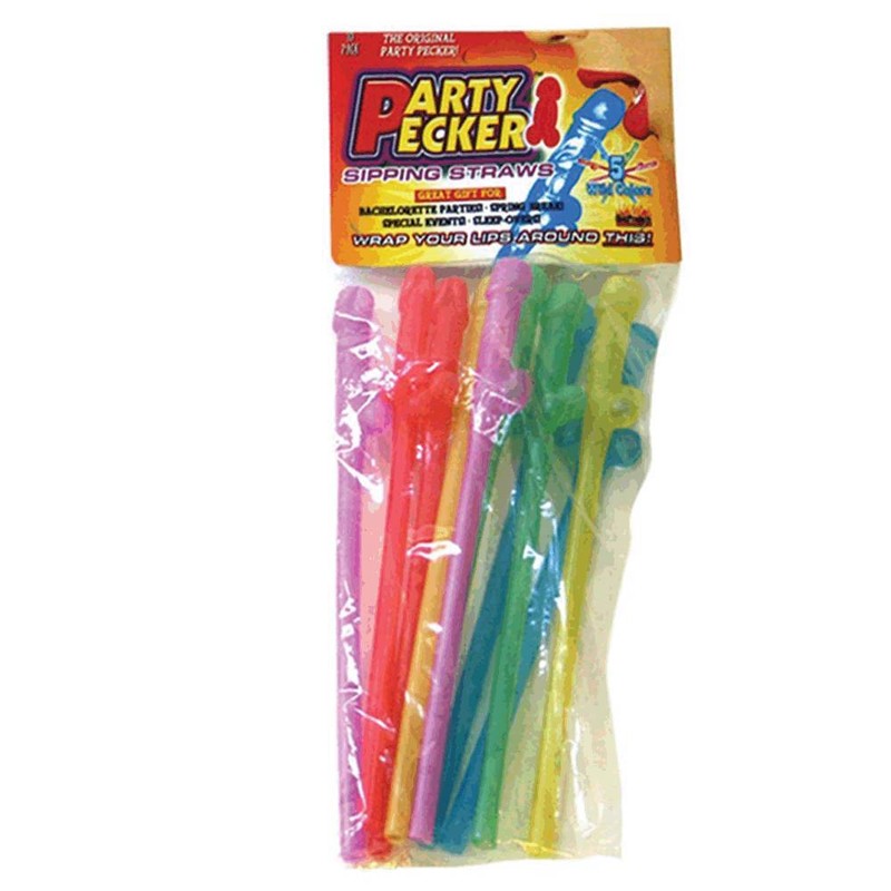 Bachelorette Party Favor Penis Straws Party Pecker Straws Bridal Fun 10 Pack