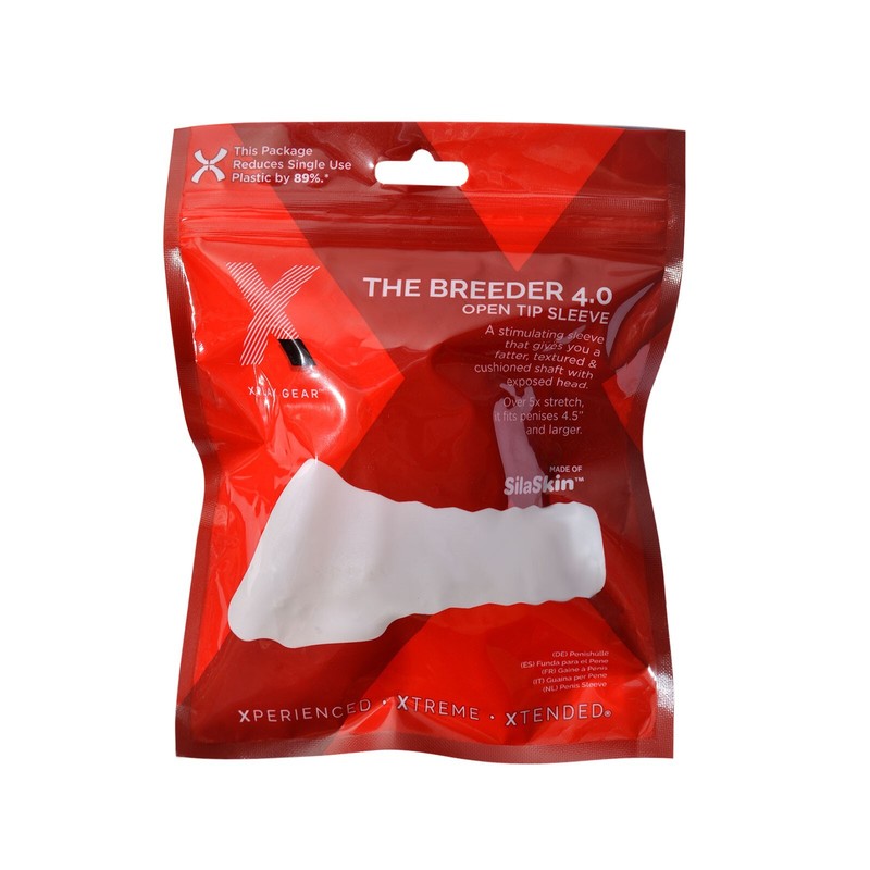 Perfect Fit The Xplay Breeder 4.0 Open Tip Sleeve Clear – Penis Cock Sleeve