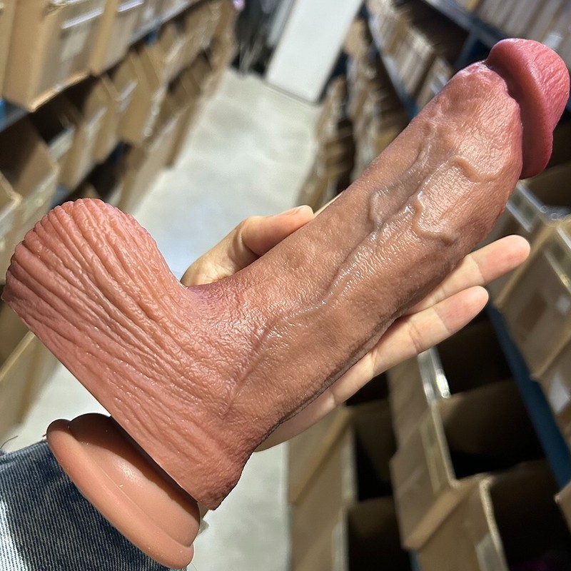 Liquid Silicone Realistic Huge Dildo Cock Thick Dong Suction Cup Women Sex Toys gallery