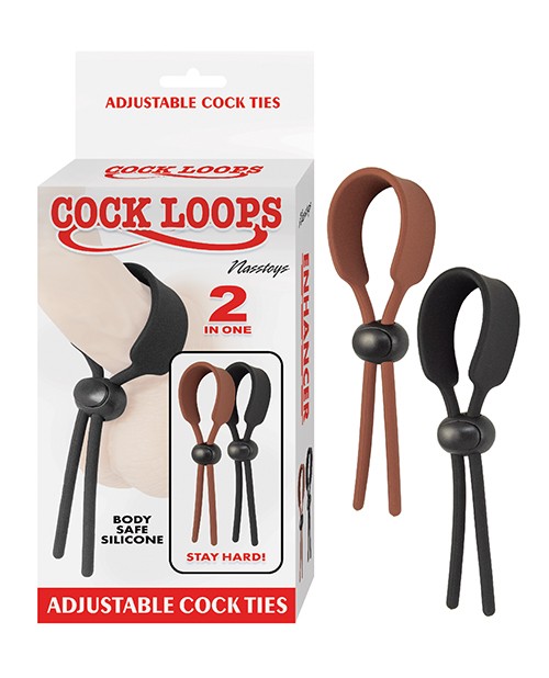 Cock Loops Adjustable Cock Ties – Brown/Black