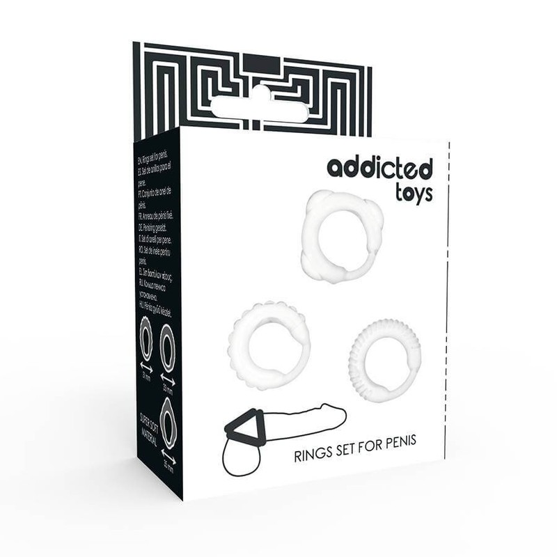 Addicted Toys - Set of 3 Clear Phallic Rings gallery